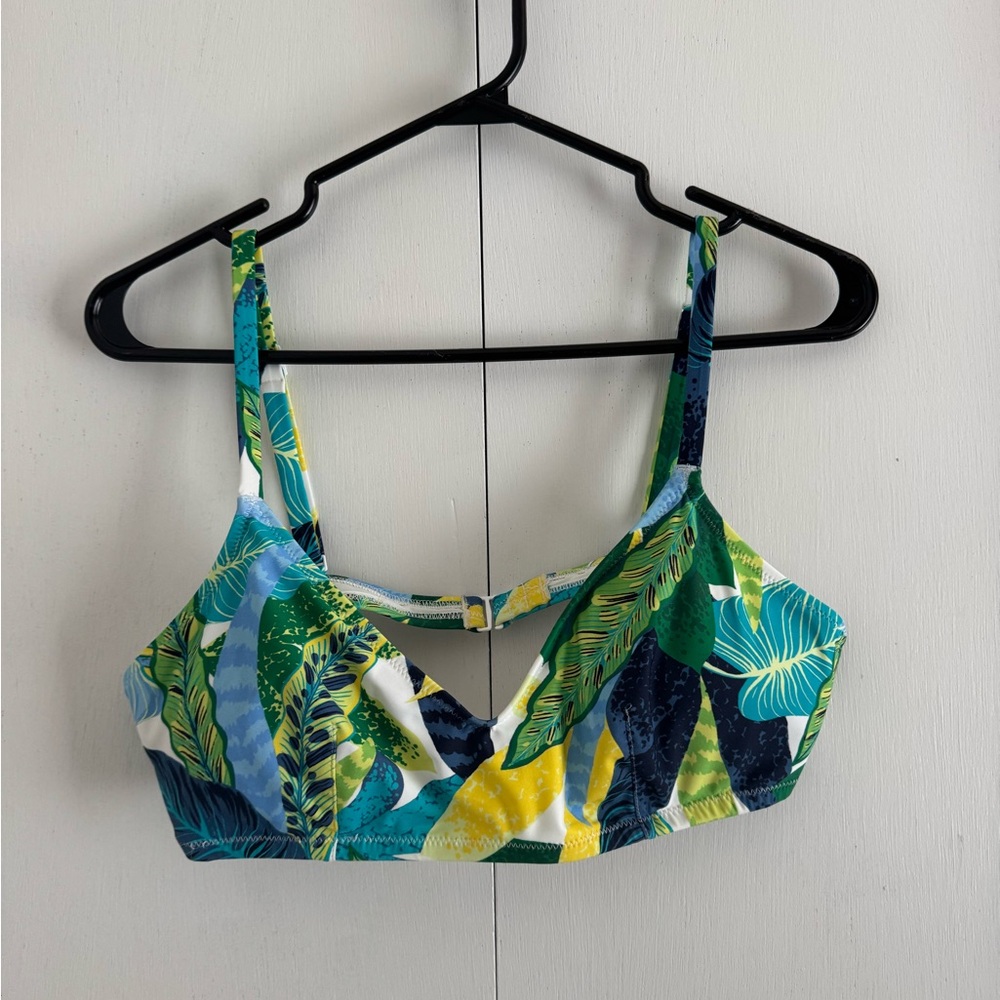 Aerie Swim Tropical Print Bikini Top L